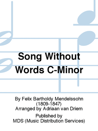 Book cover for Song without Words C-Minor