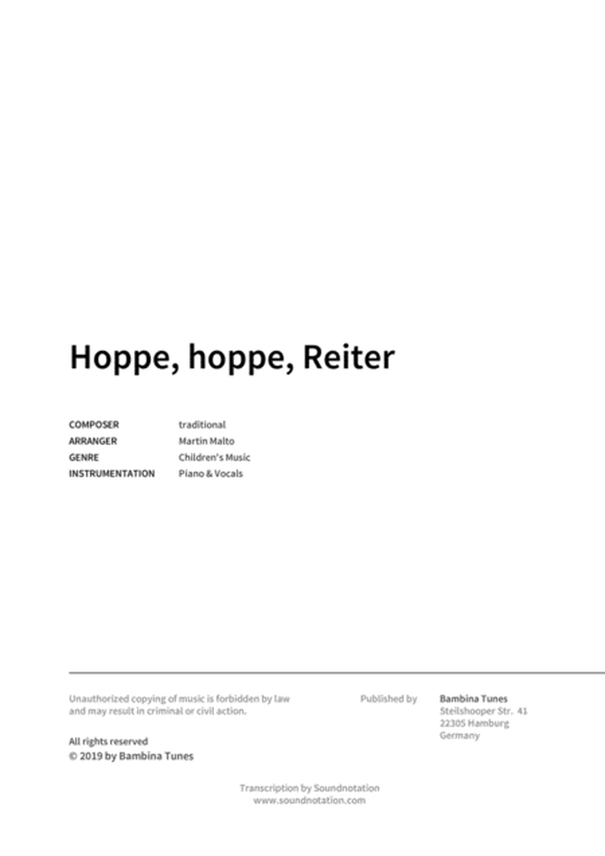 Hoppe, hoppe, Reiter image number null