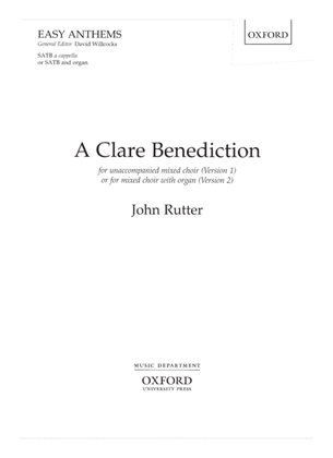 Book cover for A Clare Benediction