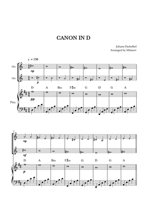Canon in D | Pachelbel | Horn in F Duet | Piano accompaniment