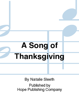 Book cover for A Song of Thanksgiving