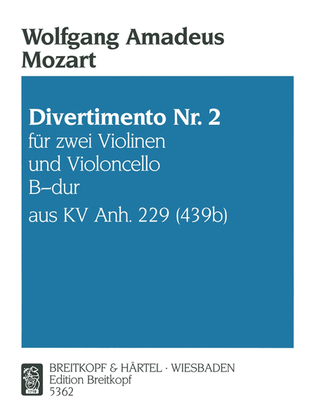 5 Divertimentos KV 439B (App. 229)