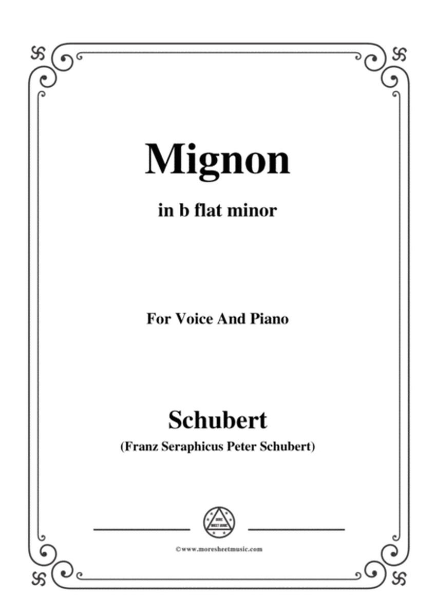 Schubert-Mignon II,D.727,in b flat minor,for Voice&Piano image number null