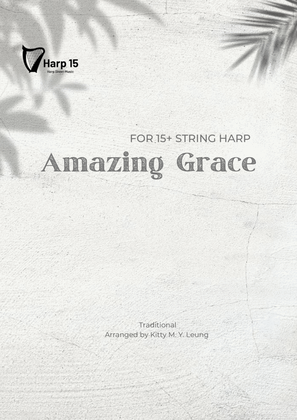 Book cover for Amazing Grace - 15 string harp