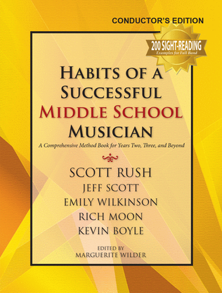 Book cover for Habits of a Successful Middle School Musician - Conductor's edition