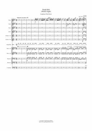 Book cover for Delius: Sleigh Ride (Winter Night) (Original Key) - symphonic wind dectet/bass