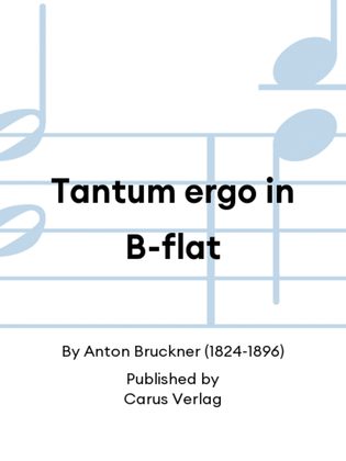 Book cover for Tantum ergo in B-flat