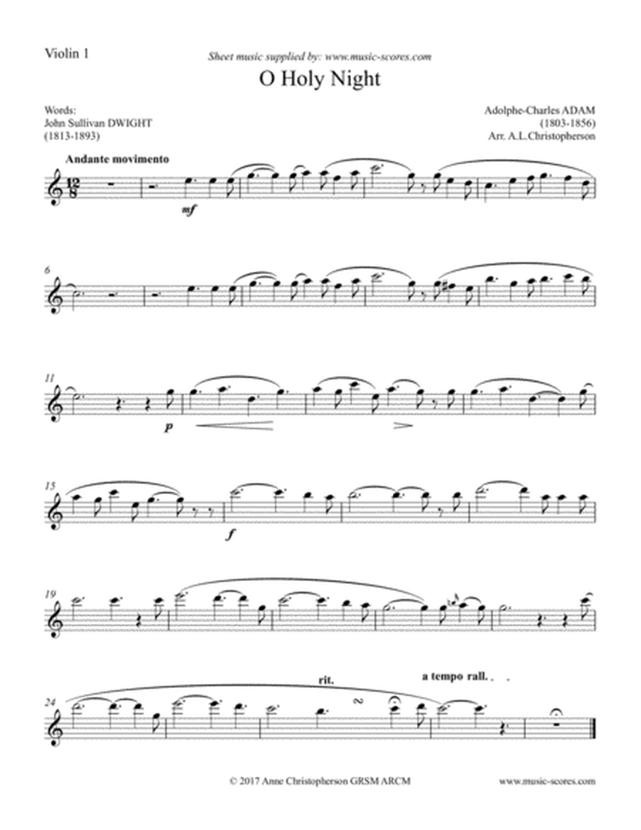 Cantique de Noel; O Holy Night - String Quartet image number null