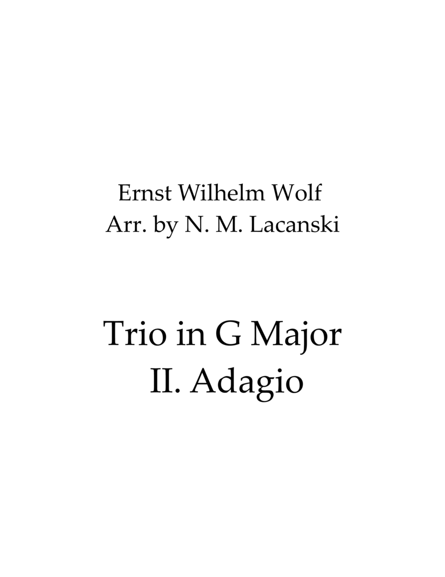 Trio in G Major II. Adagio image number null