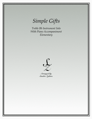 Book cover for Simple Gifts (treble Bb instrument solo)