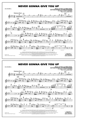 Book cover for Never Gonna Give You Up - Flute/Piccolo