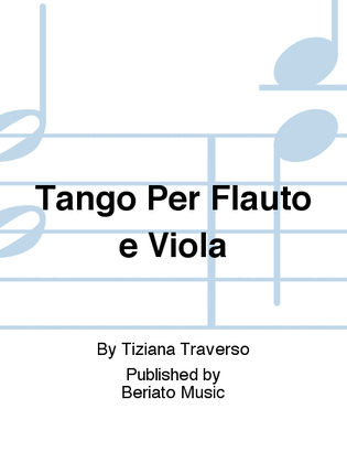 Book cover for Tango Per Flauto e Viola