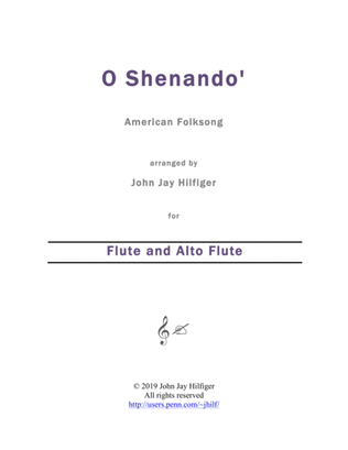 Book cover for Shenandoah for Flute and Alto Flute