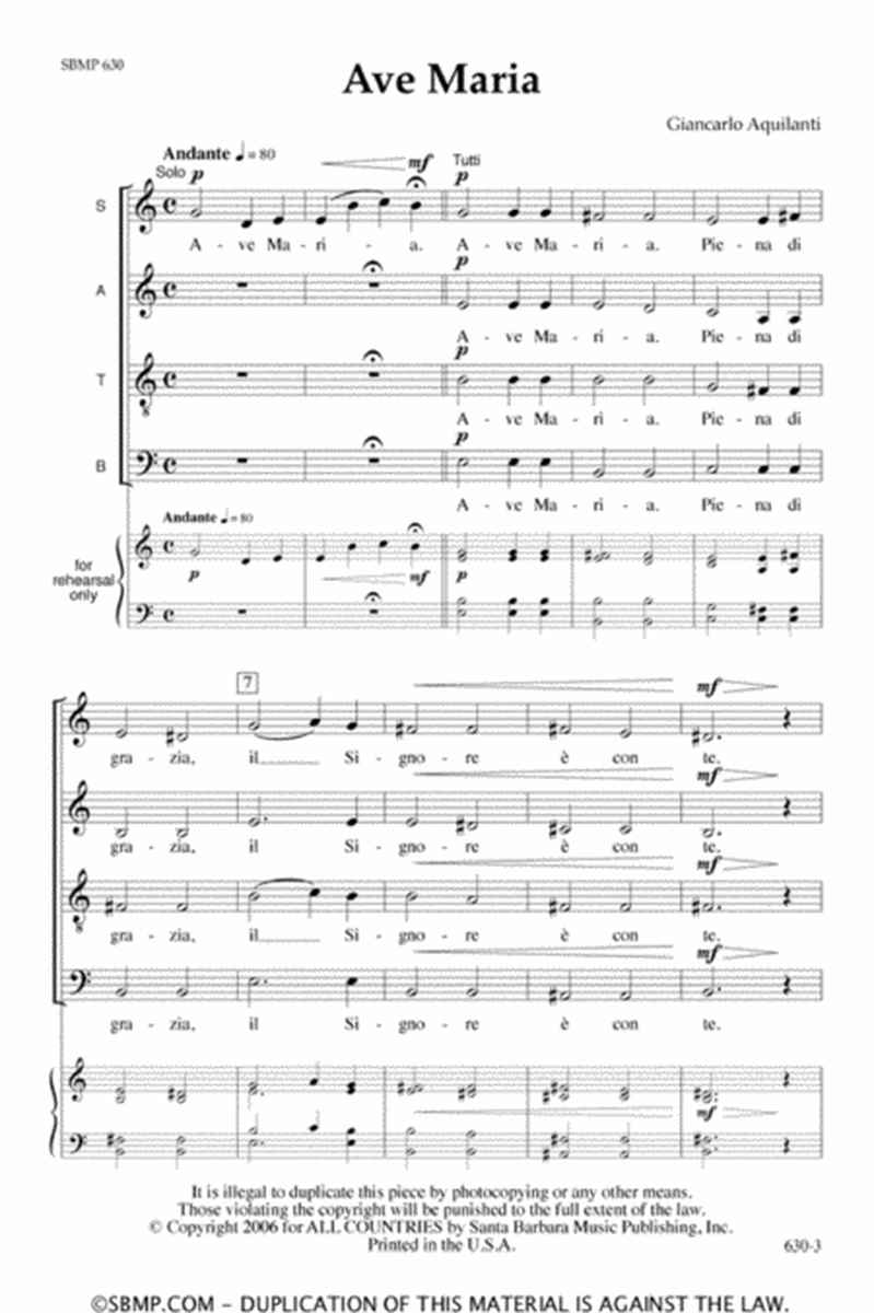 Ave Maria - SATB Octavo image number null