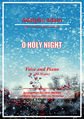 Book cover for O Holy Night - Voice and Piano - Bb Major (Full Score and Parts)