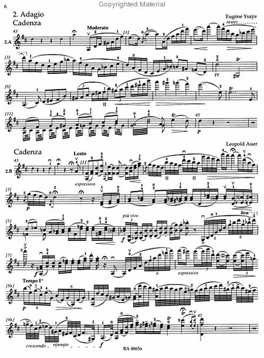 Concerto for Violin and Orchestra, No. 3 G major, KV 216