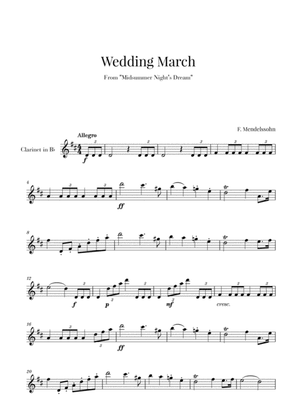 Book cover for Wedding March (Bridal Chorus - Here comes the Bride) for Clarinet Solo