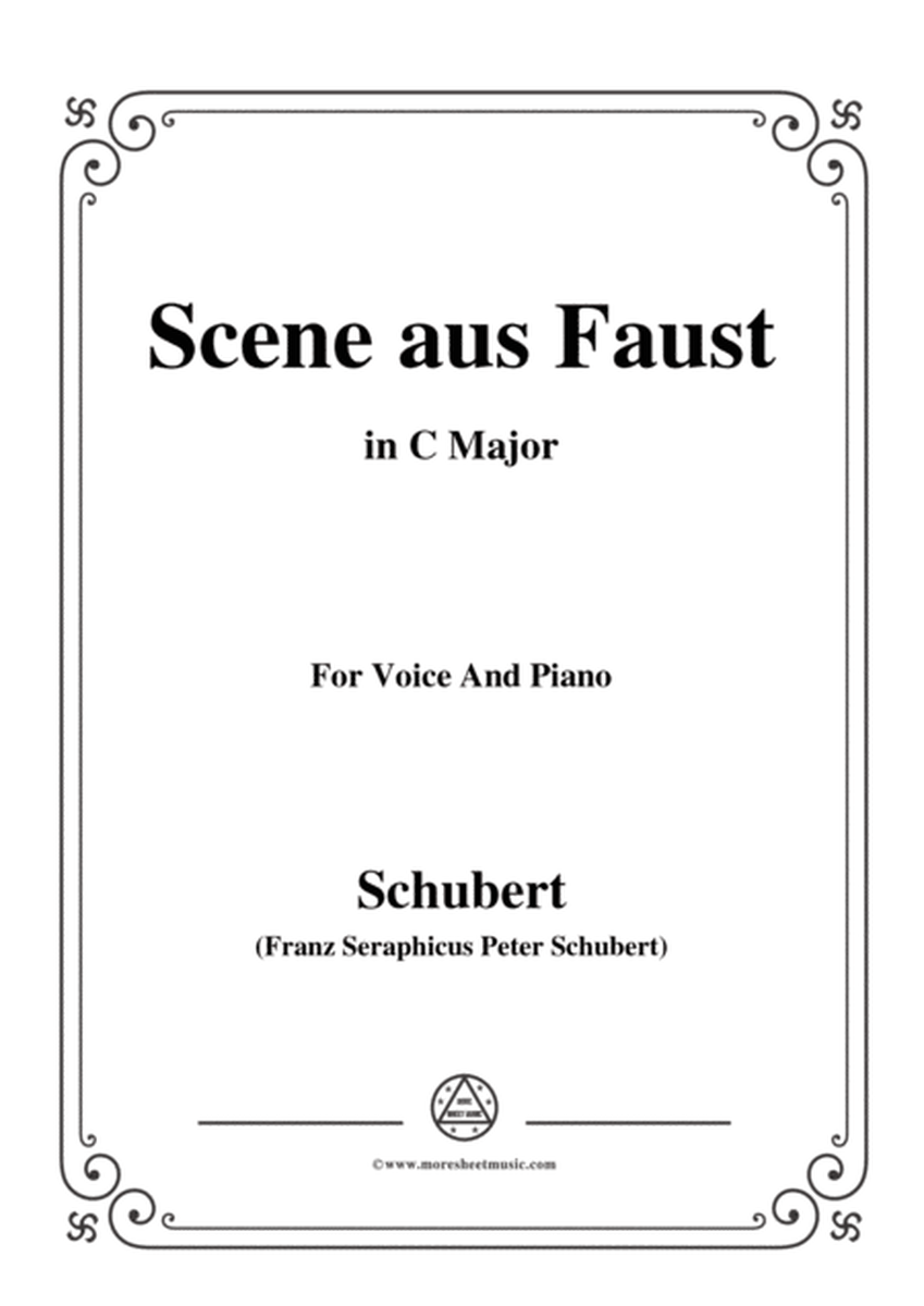 Schubert-Scene aus Faust,in C Major,for Voice&Piano image number null