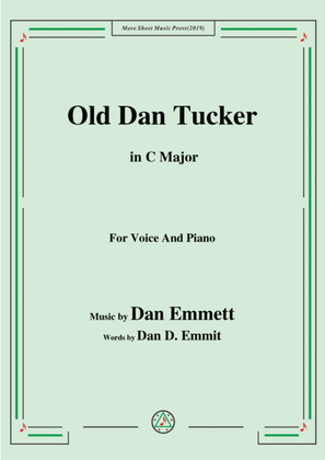 Book cover for Rice-Old Dan Tucker,in C Major,for Voice and Piano