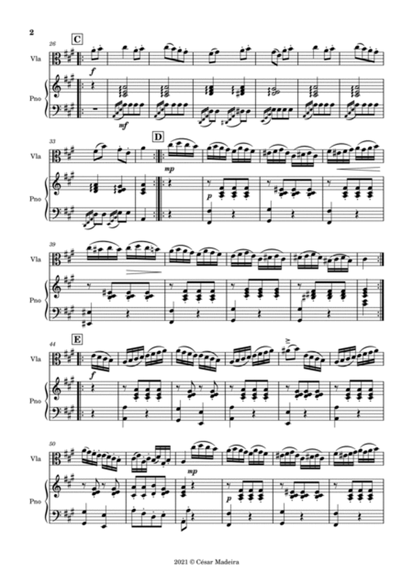 Turkish March by Mozart - Viola and Piano (Full Score) image number null