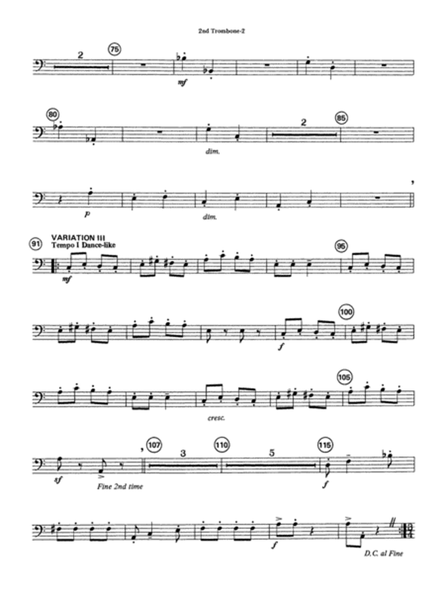 Variations on a Paganini Theme: 2nd Trombone
