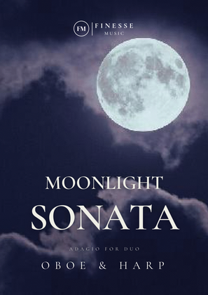 Book cover for Moonlight Sonata for Oboe + Pedal Harp (duet)