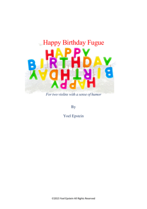 Book cover for Happy Birthday Fugue for Two Violinists with a Sense of Humor