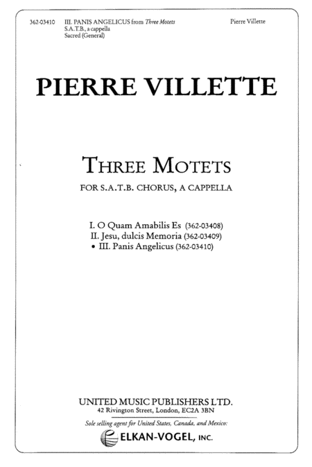 III. Panis Angelicus (from Three Motets)