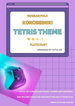 Book cover for Korobeiniki Tetris theme for Flute Duet - C major