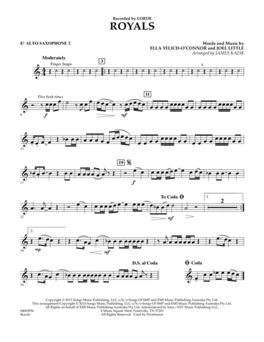 Royals - Eb Alto Saxophone 2