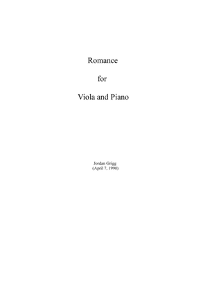 Book cover for Romance for Viola and Piano