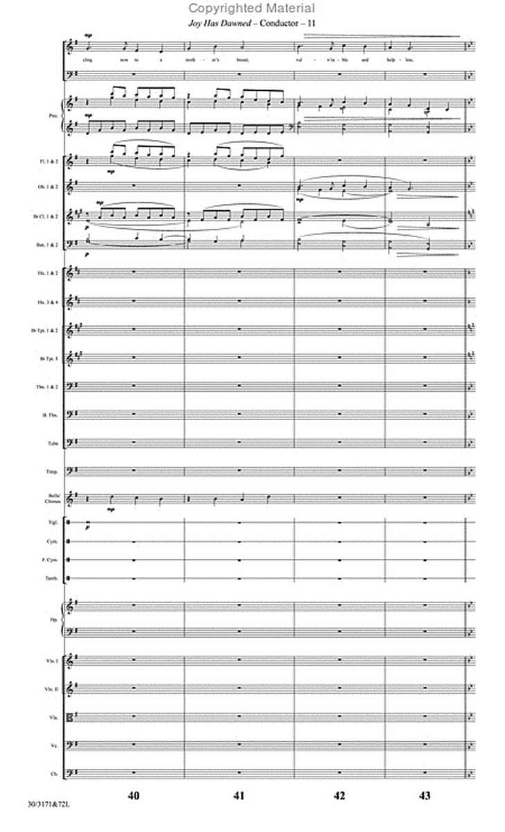 Joy Has Dawned - Orchestral Score and Parts image number null