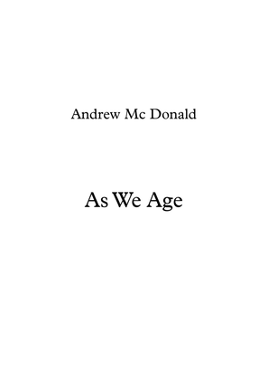Book cover for As We Age