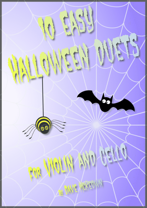 Book cover for 10 Easy Halloween Duets for Violin and Cello