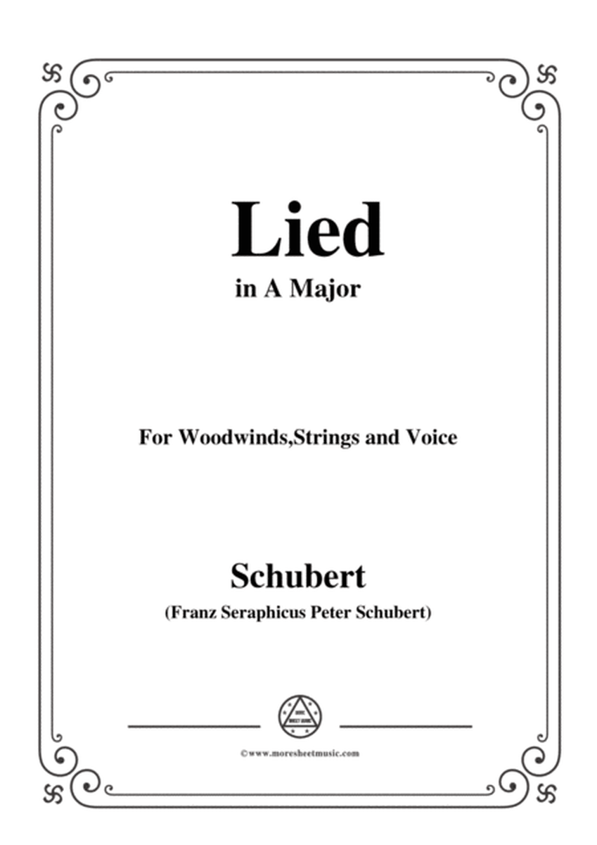 Schubert-Lied,in A Major,for For Woodwinds,Strings and Voice image number null