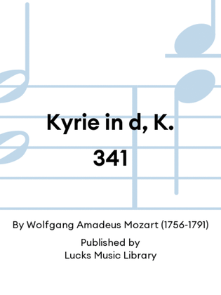Book cover for Kyrie in d, K. 341