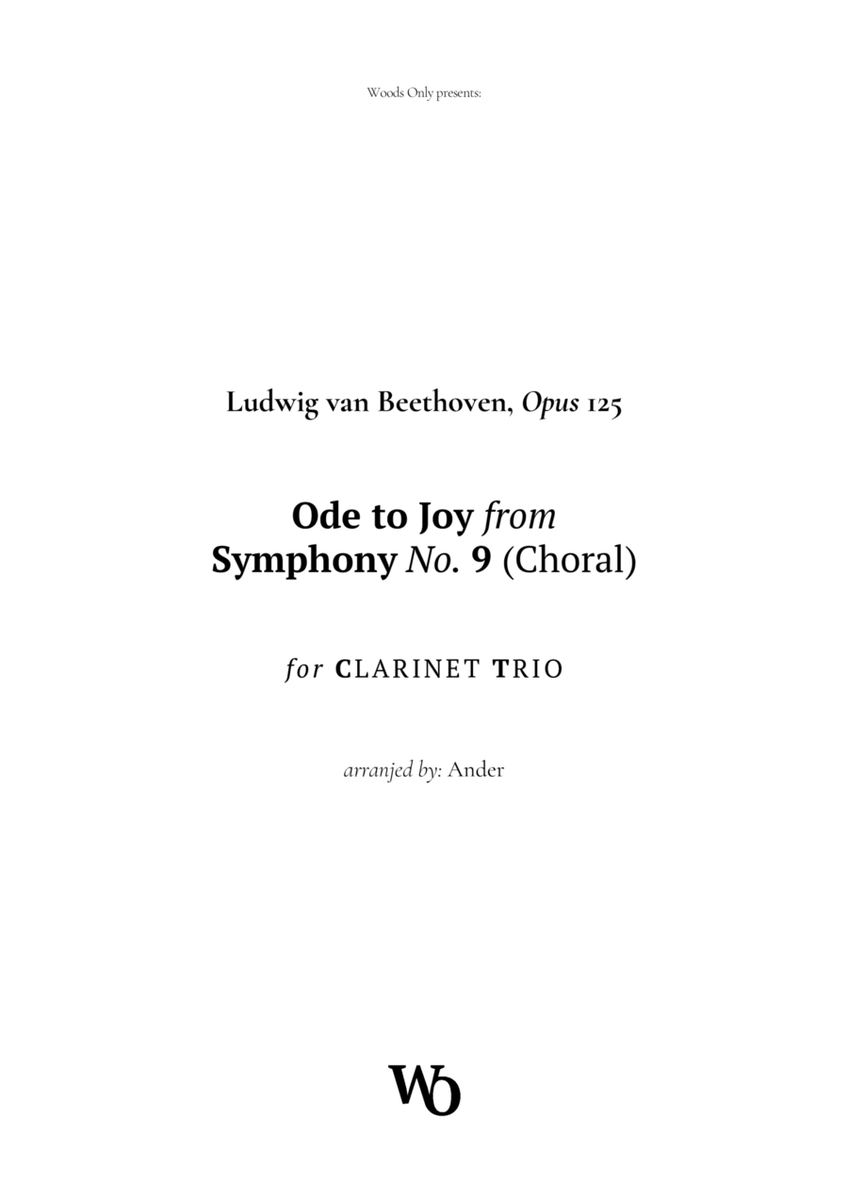 Ode to Joy by Beethoven for Clarinet Trio image number null