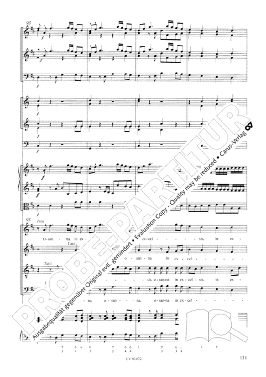 Mass in D minor (Missa in d) by Johann Gottlieb Naumann 4-Part - Sheet Music
