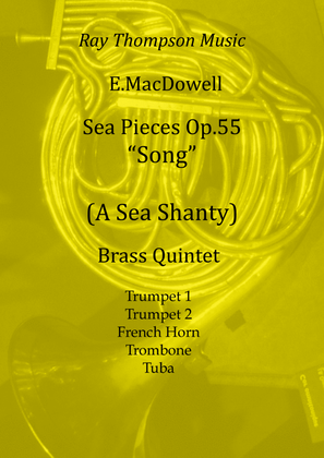 Book cover for MacDowell: Sea Pieces Op.55 Song (Sea Shanty) - brass quintet