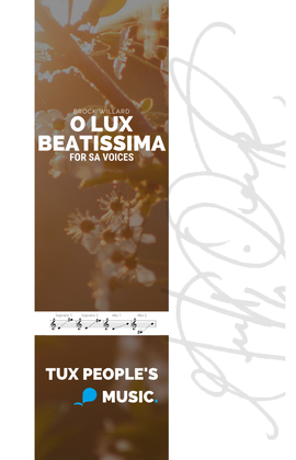 Book cover for O Lux Beatissima