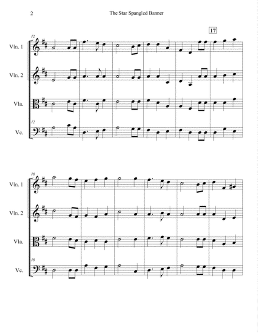 The Star Spangled Banner for String Quartet image number null