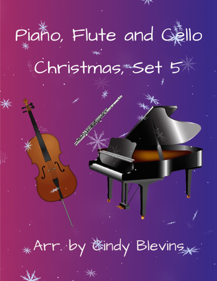Book cover for Piano, Flute and Cello, Christmas, Set 5