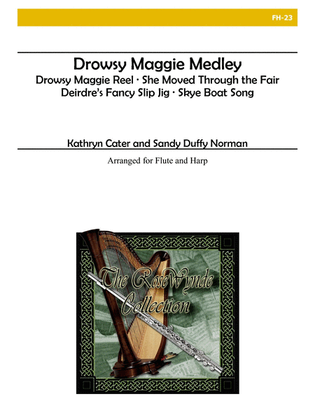 Book cover for Drowsy Maggie Medley for Flute and Harp