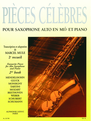 Book cover for Pieces Celebres Vol.2 (saxophone-alto & Piano)
