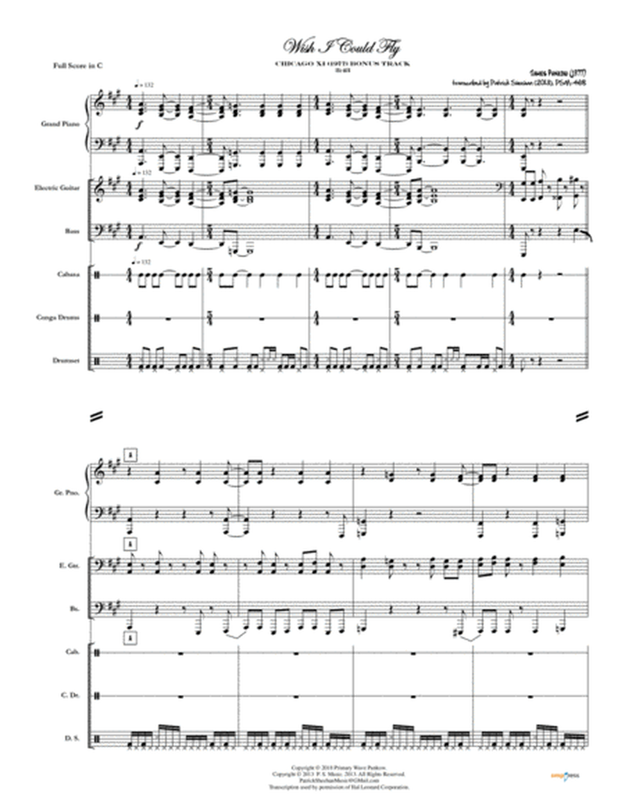 Wish I Could Fly [Chicago] (full score & set of parts) image number null