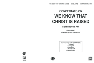 Book cover for Concertato on We Know That Christ Is Raised