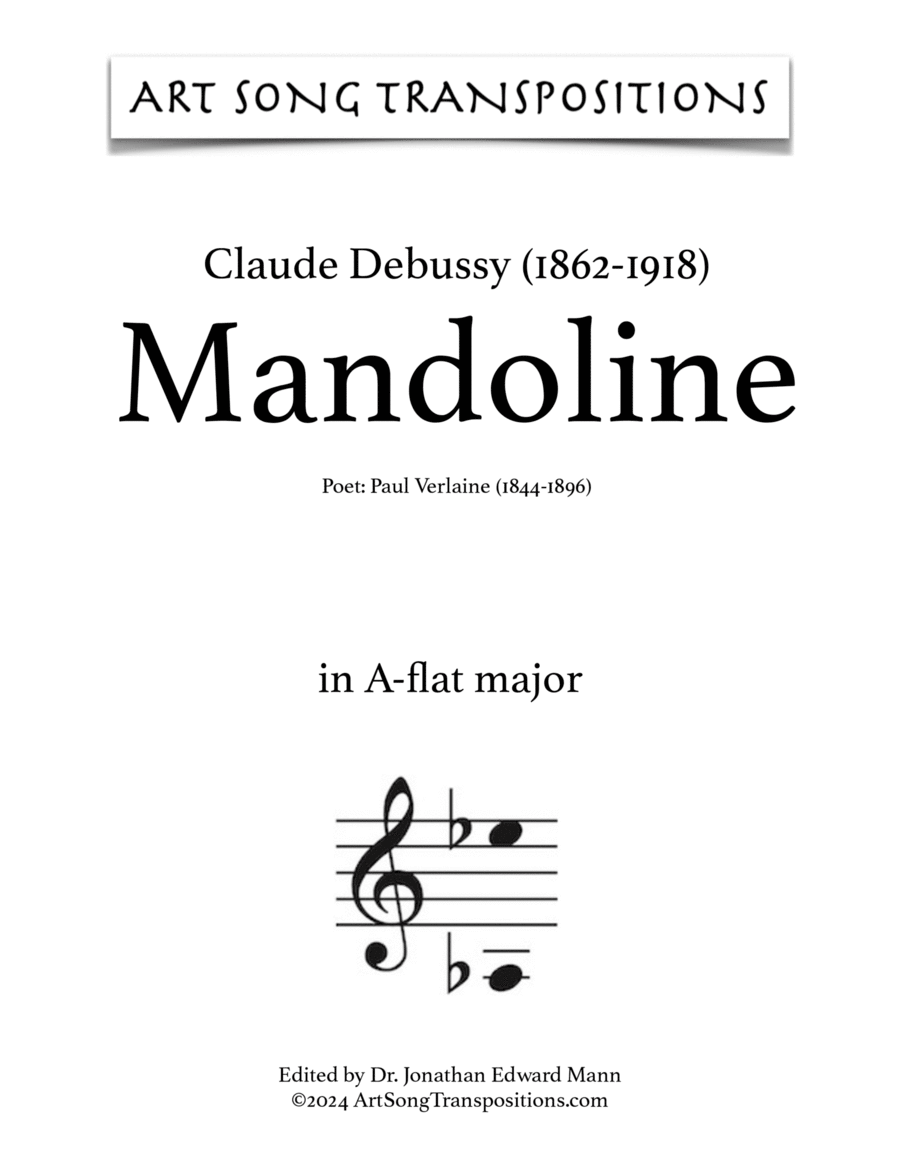 DEBUSSY: Mandoline (transposed to A-flat major)