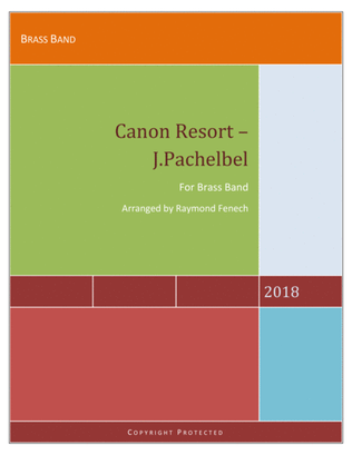 Book cover for Canon Resort-J-Pachelbel- Brass Band - Intermediate/ Advanced Intermediate level
