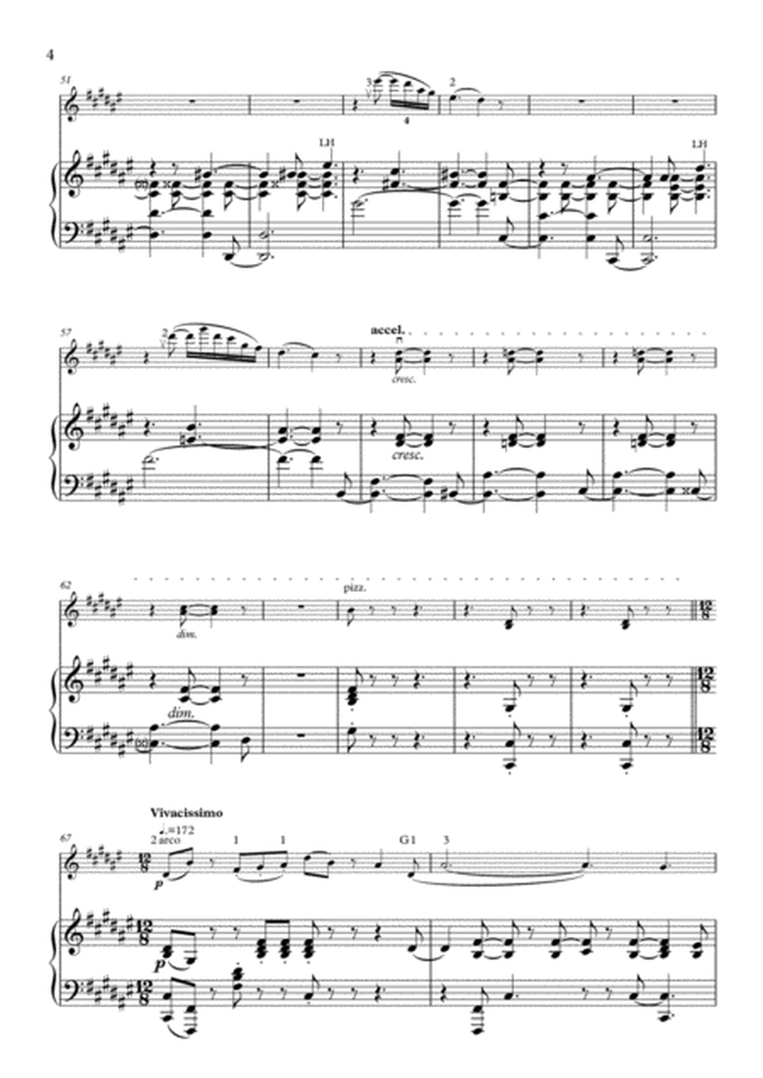 Scriabin-Pokhanovski Piano Sonata #4 arranged for violin and piano image number null