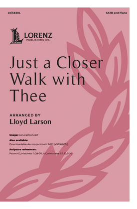 Book cover for Just a Closer Walk with Thee